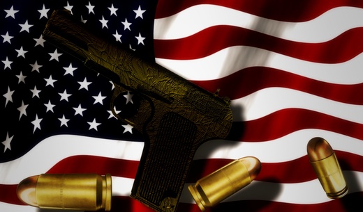 steagul american și un pistol