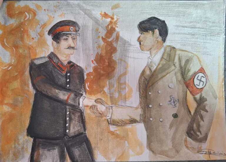 pact hitler stalin tablou