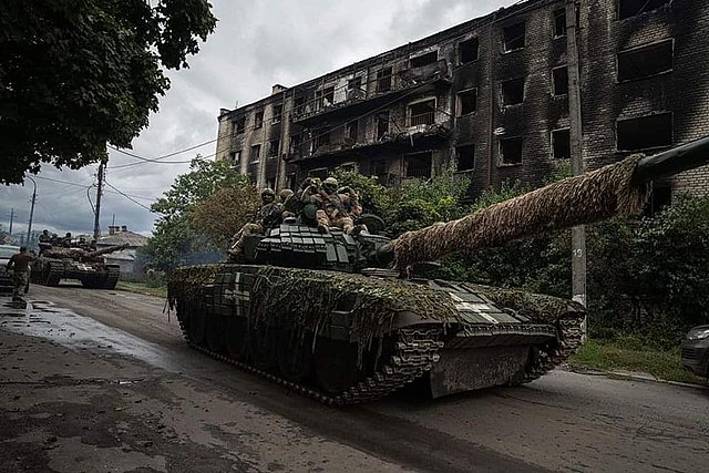 tanc ucrainean în contraofensiva din Kharkiv
